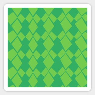 Geometric Diamonds Design (Lime Green) Sticker